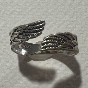 Sterling Silver Wing Wrap Ring - Adjustable